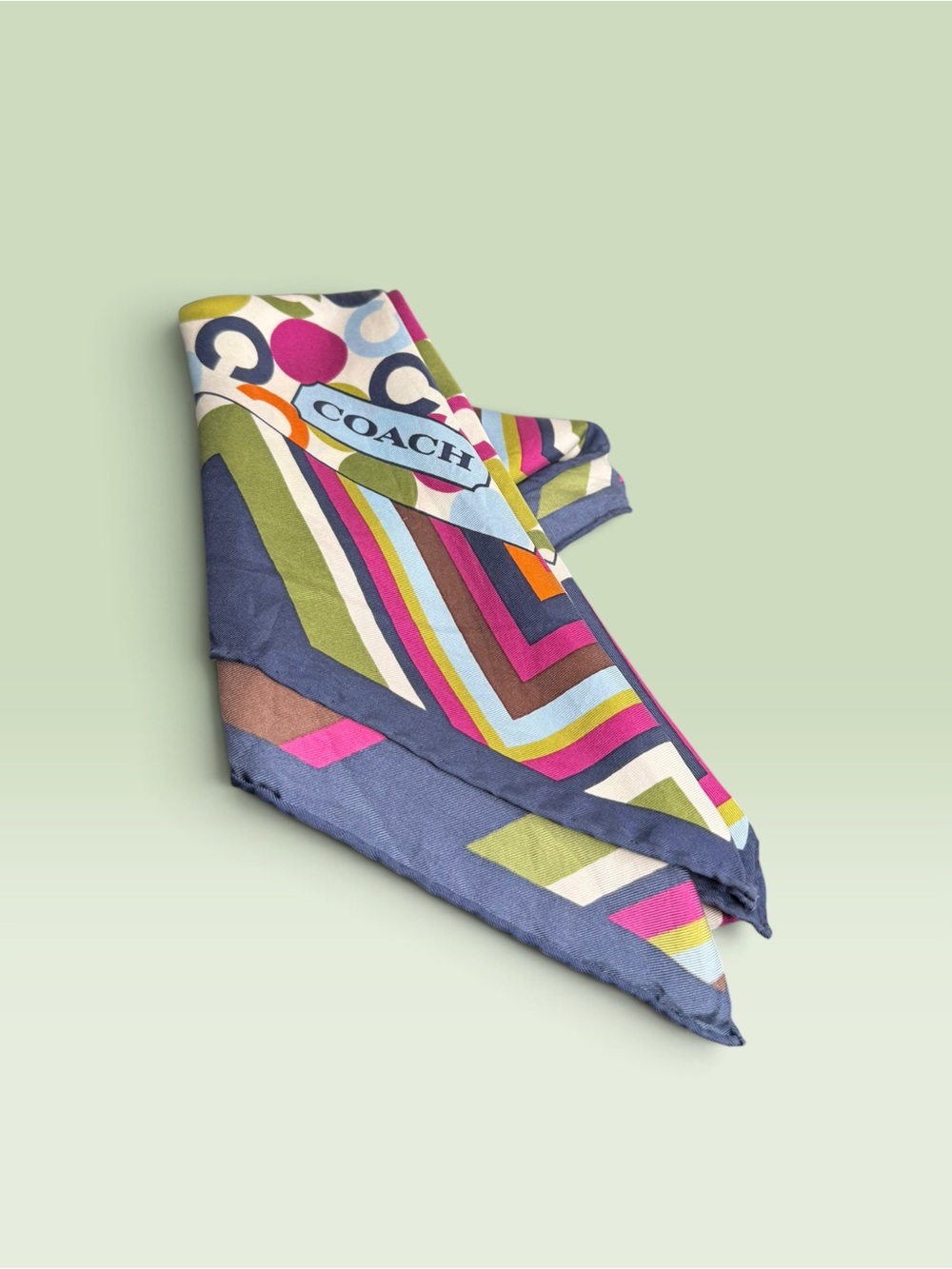 Coach Silk Op Art Scarf